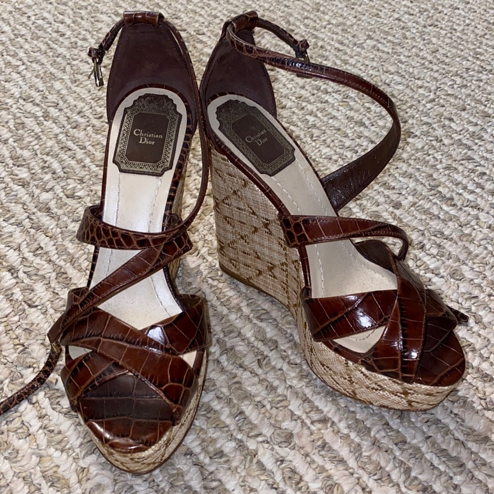 Dior wedge sandals